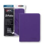 BCW Z-Fold 9 Pocket Holds 360 Cards Purple