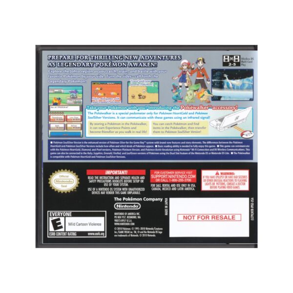 2010 Nintendo DS Pokemon: Soulsilver Version Complete with Pokewalker - Image 2