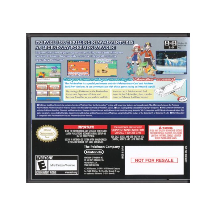 2010 Nintendo DS Pokemon: Soulsilver Version Complete with Pokewalker - Image 2